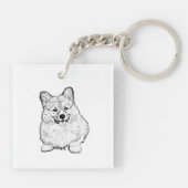 Sleutelhanger - Schattig Welsh Corgi (Achterkant)