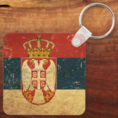 Sleutelhanger Servië-vlag (Achterkant)