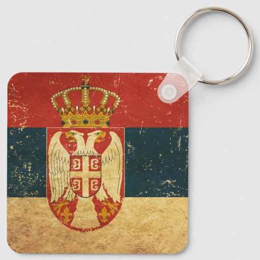 Sleutelhanger Servië-vlag (Achterkant)