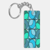 Sleutelhanger seventies blauw (Voorkant Links)