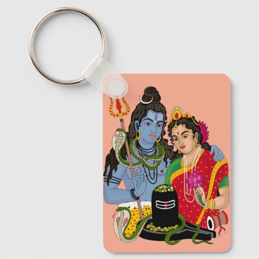Sleutelhanger Shiva Parvati (Voorkant)
