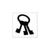 Sleutelhanger silhouette, kunststempel rubberstempel (Afrduk)