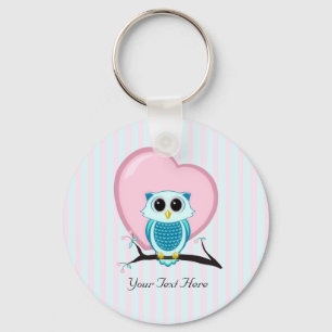 Sleutelhanger Sjabloon Knuffel Uil en Hart