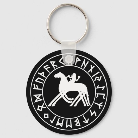 Sleutelhanger sleipnir op blk (Voorkant)