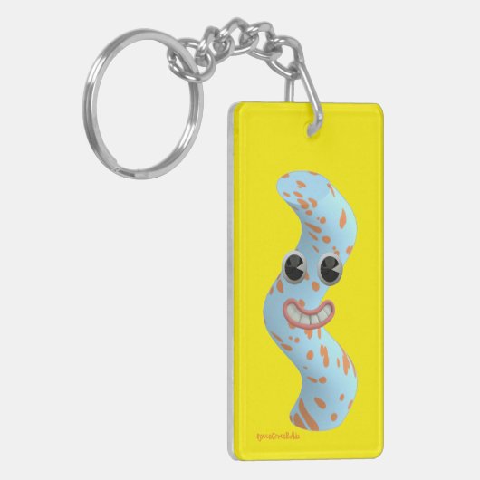 Sleutelhanger Smiley Squiggle Worm Guy (Voorkant Links)