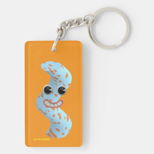 Sleutelhanger Smiley Squiggle Worm Guy (achterkant)