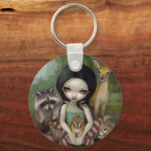 sleutelhanger "Sneeuwwitje en haar diervrienden" (Voorkant)