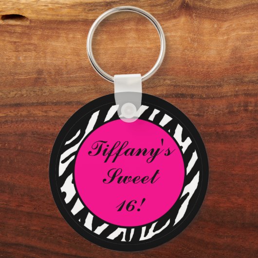 Sleutelhanger - Speciaal opgeruimd Zebra - Dierafd (Voorkant)