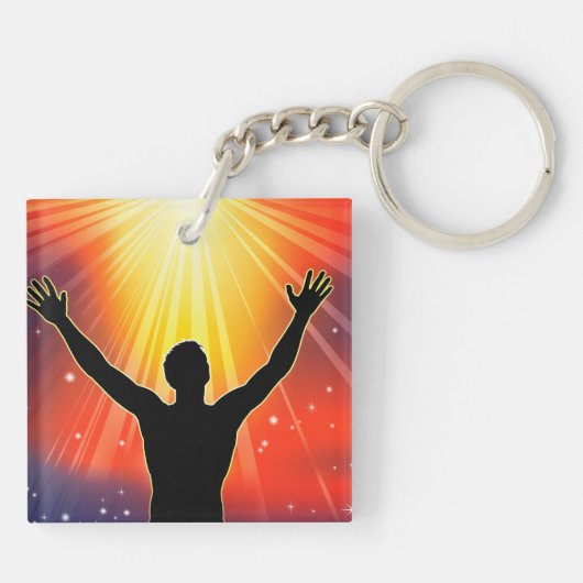 Sleutelhanger spiritueel Man (Achterkant)