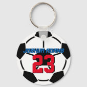 Sleutelhanger Sportteam zwarte witte Voetbal (Voorkant)