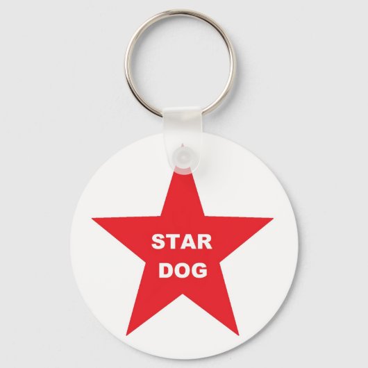Sleutelhanger Star Dog op Red Star (Voorkant)