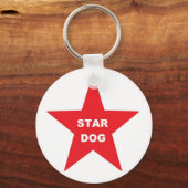 Sleutelhanger Star Dog op Red Star (Voorkant)