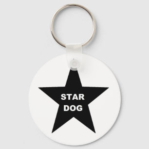 Sleutelhanger Star Dog op zwarte ster