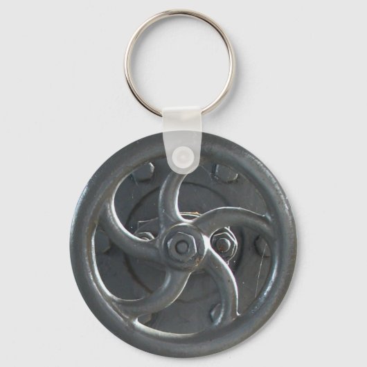 Sleutelhanger stoommotor Drukverstelwiel (Voorkant)