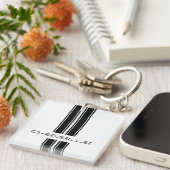 Sleutelhanger - Stripes Chevelle - Wit (Voorkant Rechts)