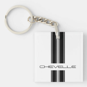 Sleutelhanger - Stripes Chevelle - Wit