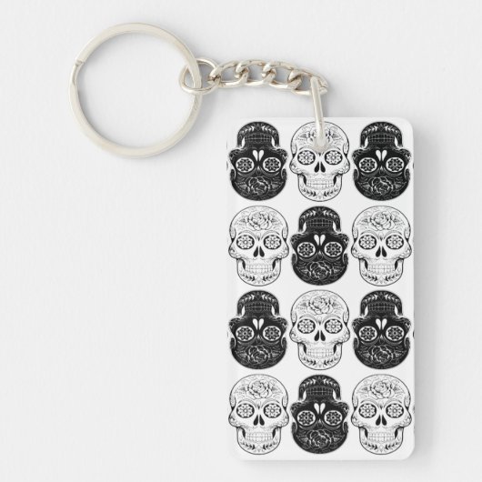 Sleutelhanger suikerschedel GEPERSONALISEERD (Voorkant)