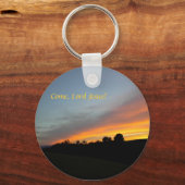 Sleutelhanger-Sunset en wolken: Kom, Heer Jezus! Sleutelhanger (Voorkant)