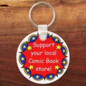 sleutelhanger "Support je lokale winkel met stripb (Voorkant)