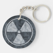 Sleutelhanger symbool voor indrukwekkende straling (Achterkant)