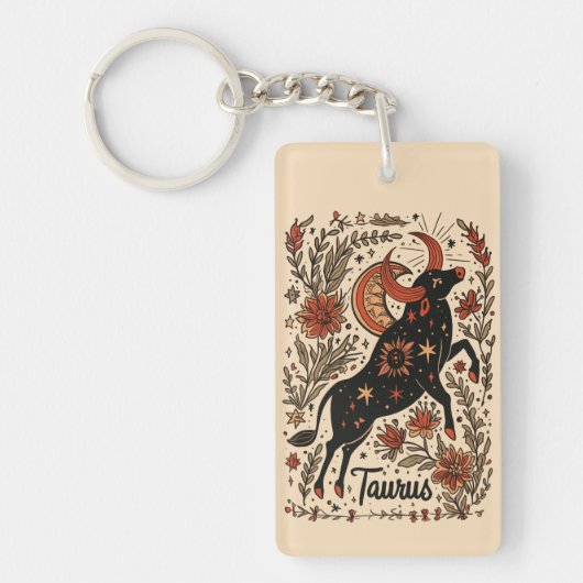 Sleutelhanger Taurus Hemelse Zodiac Art (Voorkant)