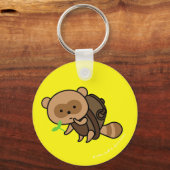Sleutelhanger - TeaKettle Tanuki - YellowBack (Voorkant)
