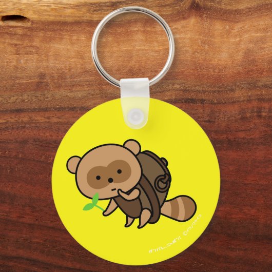 Sleutelhanger - TeaKettle Tanuki - YellowBack (Voorkant)