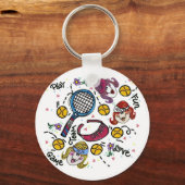 Sleutelhanger - Tennis Girls (Voorkant)