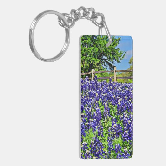 Sleutelhanger Texas Bluebonnet Flowers (Voorkant Links)