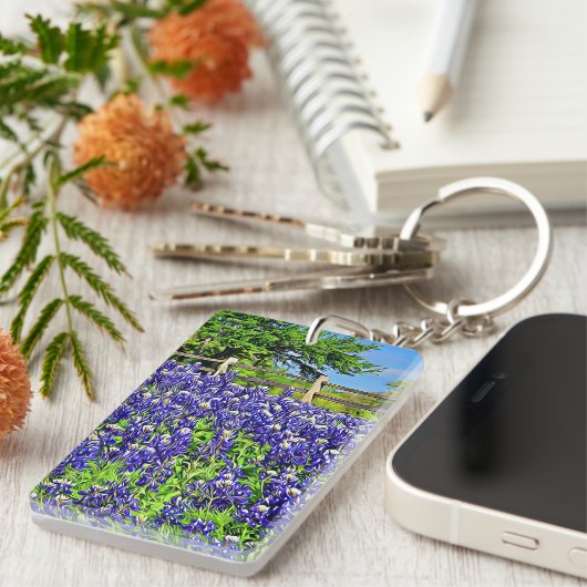 Sleutelhanger Texas Bluebonnet Flowers (Voorkant Rechts)
