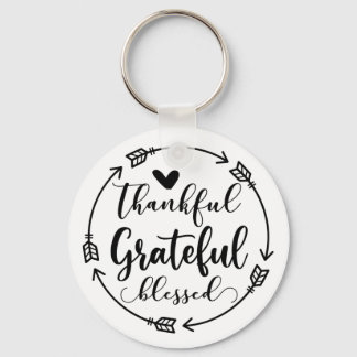 sleutelhanger "Thankful Grateful Blessed" Quote