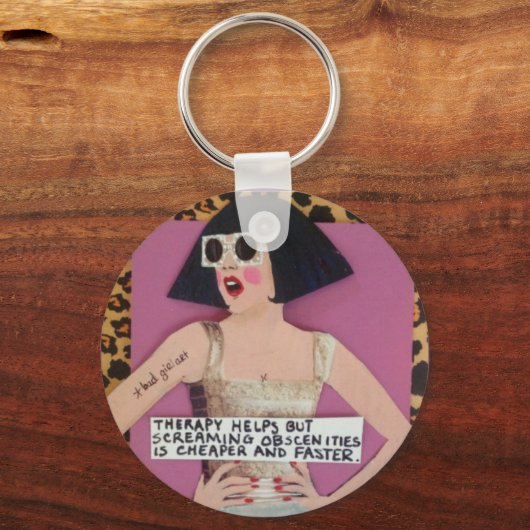 Sleutelhanger therapie helpt maar werpt obscenitei (Voorkant)