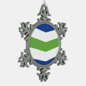 Sleutelhanger Tin Sneeuwvlok Ornament (Links)