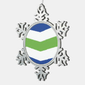 Sleutelhanger Tin Sneeuwvlok Ornament (Rechts)