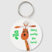 Sleutelhanger / toetsenbord... Funky Giraffe (Voorkant)