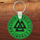 sleutelhanger Tri-Triangle Rune Shield on Grn (Voorkant)