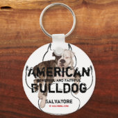 Sleutelhanger Unikat Salvatore American Bulldog (Voorkant)