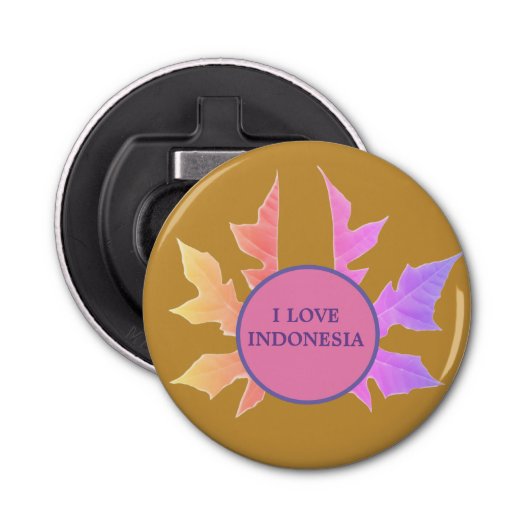 Sleutelhanger untuk indonesië button flesopener (Voorkant)