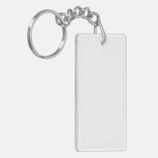 Sleutelhanger van acryl, rechthoek (dubbelzijdig) (Voorkant Links)