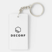 Sleutelhanger van acryl, rechthoek (dubbelzijdig) (achterkant)