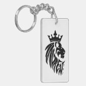 Sleutelhanger van acryl, rechthoek (dubbelzijdig) (Voorkant Links)