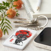 Sleutelhanger van acryl, rechthoek (dubbelzijdig) (Voorkant Rechts)