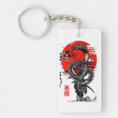 Sleutelhanger van acryl, rechthoek (dubbelzijdig) (Voorkant)