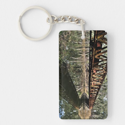 Sleutelhanger van acryl, rechthoek (dubbelzijdig) (Voorkant)