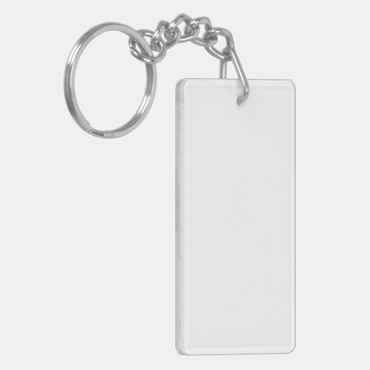 Sleutelhanger van acryl, rechthoek (dubbelzijdig) (Voorkant Links)