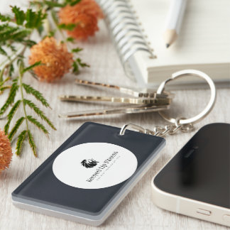 Sleutelhanger van acryl, rechthoek (dubbelzijdig)