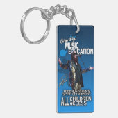 Sleutelhanger van acryl, rechthoek (dubbelzijdig) (Voorkant Links)