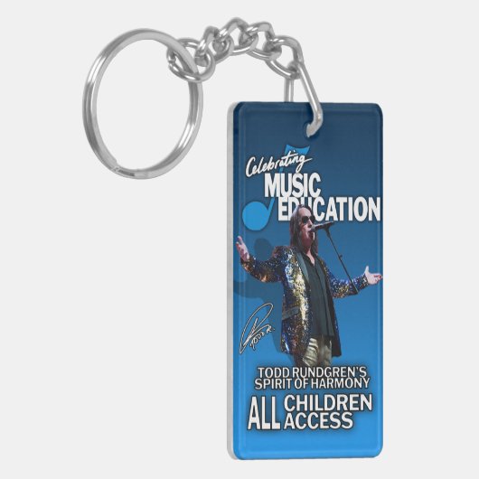 Sleutelhanger van acryl, rechthoek (dubbelzijdig) (Voorkant Links)