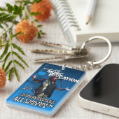 Sleutelhanger van acryl, rechthoek (dubbelzijdig) (Voorkant Rechts)