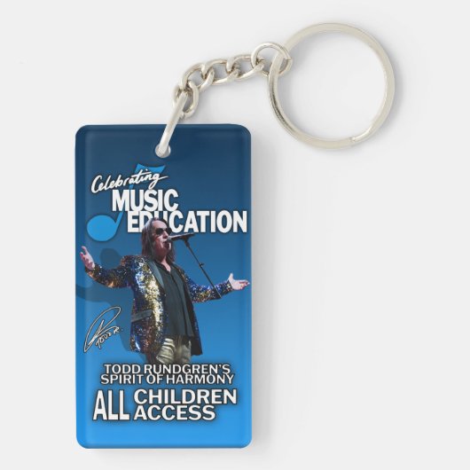 Sleutelhanger van acryl, rechthoek (dubbelzijdig) (achterkant)